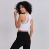 NWT Kvinnor S￶ml￶s H￶gp￥verkan sportbh med avtagbara koppar LU-73 H￶gt st￶d Gymtr￤ning Yoga Tanks Sexig Back Cutout Activewear