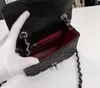 Women 17cm Crossbody Bag Bag Soft Black أصلي من الجلد المصغرة بأكياس الكتف ذات الأدوات الذهبية أو الفضية.