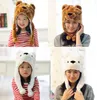 Animal Hat Fluffy Plush Cap with Earmuff Winter Warm Sprots Headgear Halloween Christmas Easter Party Beanie Stage Performace Props