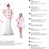 ウェディングドレスその他のドレスラグジュアリー2 in 1 2023 Sash Beaded Mermaid Bridal Gown with Intachable Train Princess Plus Size De Noviaothe