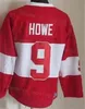 Herren Hockey Vintage Retro 10 Alex Delvecchio Trikot 13 Pavel Datsyuk 14 Brendan Shanahan 9 Gordie Howe 19 Steve Yzerman Stitched Home Red