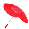 Femmes Parapluies En Forme De Coeur Amour Parapluie Adulte De Mariée Cadeau De Mariage Rouge Imperméable À L'eau Résistant Au Vent