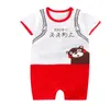 Baby rompers designer sommar nyfödda flickor pojkar barn kläder långärmad jumpsuits spädbarn småbarn kläd6770905