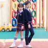 Одежда наборы детские школьные рубашки рубашки юбки/брюки костюм клетчатки для девочки мальчик для мальчика корейская модная хлопковая детская среда Japanesecl