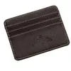 Porte-cartes Porte-monnaie portable Petit portefeuille Titulaire en cuir PU Polyvalent Affaires Couverture de stockage décontractée pour hommes Permis de conduire CasualCar