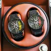 Wachboxen Koffer Cool Herrenstudent wasserdichte schwarze Technologie Wheel Hub Mechanical Watchwatch