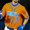 Jersey de beisebol da Florida Gators personaliza qualquer nome Nome NCAA Jerseys 6 Jonathan ￍndia 51 Brady Singer 8 Deacon Liput