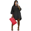 2022 Fall Women Shirt Dress Long Sleeve Solid Color Lapel Neck Vestidos Button Cardigan Dresses Skirt Designer Clothing