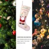 Cadeau cadeau 2pcs bas de Noël brodé sac de Noël arbre suspendu décor cadeau