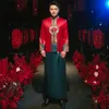 Chinese etnische kleding traditionele tangpak voor heren Cheongsam mannelijke gewaad geborduurd Qipao oud trouwfeest kostuum