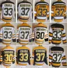 رجال الهوكي خمر Retro 33 Zdeno Chara Jersey 37 Patrice Bergeron 30 Gerry Cheevers 77 Ray Bourque Stitching Home Black Yellow White 75