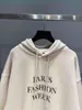 2022 Semana de París de lujo Sudadera con capucha para mujer Sudadera de algodón de corte holgado de gran tamaño