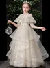 Bourgogne Flower Girl Dresses 2022 First Holy Communion Dresses For Girls Ball Gown Wedding Party Dress Kids Pageant Evening Prom Dress