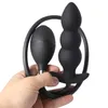Juguete sexual masajeador tapón Anal inflable Bdsm expansor dilatador de glúteos estimulador de punto g masajeador de próstata suministros para adultos
