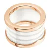 Designer Jewelry Luxury men women ring bulg 18K Gold Inlaid Ceramic Band Rings Fashion Accessories Couples Creative Designer Gifts