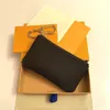 デザイナーウォレットバッグ12色キーチェーンリングキーポーチコイン財布ダミエレザークレジットカードホルダー女性男性小さなジッパー財布箱とダストバッグM62650