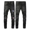 Heren Jeans Designer Skinny Distress Ripped Destroyed Stretch Biker Denim wit Zwart Blauw Slim Fit Hip Hop Broek voor heren maat 28-40 Hoge kwaliteit