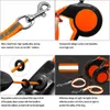 Dog Collars LEASHES RETRACTABLE LASH自動拡張ナイロンパピーペットのリードウォーキングランニングトラクションロープ3m 5m 8MDOG