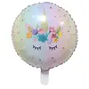 18 pouces Party Decor Ballons Licorne Ronde Conception Animale Joyeux Anniversaire Gonflable Globos Jouet De Mariage Baby Shower Décoration Alumin2412425