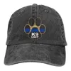 Boinas K-9 Unidade Linha azul fina de jeans de jeans do sol clássico Classic vintage Baseball Capberets Beretsberets