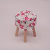 Miniature furniture for doll house model round bar stool Kitchen living room fabric stool 1222899