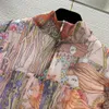 Robes de style de rue dans la coutume haut de gamme belle fille animale fleur de fleur imprimée lanterne à manches de support robe3518856