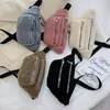 Taille Taschen Plüsch frauen Tasche Einfarbig Gürtel Schulter Crossbody Brust Marke Designer Weibliche Fanny Pack Banane Hüfte PurseWaistWaist