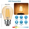 Bulbos LED 4W Globe Lighbl Bulb Mini âmbar vidro Edison E27 2700K Filamento vintage para candidato a cordas iluminadas