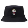 Berets Luffy Buckte Hat One Piece Summer Panama Flat Caps Sun Вышивая козырька рыбалка рыбалка Bob Fashion Casual Hatsberets
