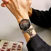 Scatole per orologi Custodie Orologio meccanico per mozzo ruota con tecnologia nera impermeabile per studenti da uomo CoolWatch