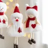 2022 Странсграничная новая рождественская плюшевая ткань искусство старик Старик снеговик лось маленький подвеска для рождественской елки украшения