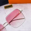 Mens Metal Metal Sunglasses Designers sem moldura Óculos de sol quadrados Marca feminina Óculos de alta qualidade