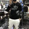 Erkek Hoodies Sweatshirts 2022 İlkbahar ve Yaz Üssü Gömlek Baskılı İnce Fit Kore Tarzı Modaya uygun Uzun kollu kazak