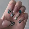 False unhas Long Coffin Diy Ballerina Francesa Falsa Mulheres Falsas Tipas de unhas Pressione com acessórios de colafalse