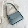 Bolsas de cintura Chic ombro simples de aba pequena para mulheres cor de couro sólida bolsa de bolsa de couro de lady crossbody bolsa de mensageiro 2022waist