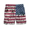 Skull Eagle USA Flag 3D Board Shorts Shorrks Summer New Quick Dry Beach Swing Shorts Men Hip Hop Short Bant