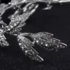 Hårklipp Barrettes Fashion Rhinestone Women Wedding Bridal pannhuvudkedja huvudbonad kristallhänge brud tiara smycken tillbehör