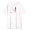 T-shirt Tide Brand v 22 Lone Round Neck T-shirt à manches courtes Classic Big Sweat Summer Cotton Loose Oversize Top Men's and 12 222