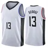 Maillot de basket-ball pour hommes Kawhi 2 Leonard Paul 13 George cousu Russell 0 Westbrook 2023-24 City