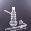 6inch Hookahs Glass Bong Rookwaterpijpen Heady Mini Dab Rigs Kleine Bubbler beker Recycle Ashcatcher met mannelijke glazen olie -branderpijp 1 stks