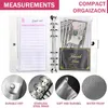 Блокноты A6 Transparent Binder Planner Planner Organizer 6 Cring Cover Cover 6pcs карманы и 12 штук.