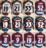 Men Hockey Vintage Retro 21 Peter Forsberg Jerseys 19 Joe Sakic 33 Patrick Roy 8 Teemu Selanne 9 Paul Kariya 52 Adam Foote White Burgund