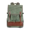 Backpack Men Waterproof Canvas Backpacks Vintage Leisure Women Travel 14" Laptop Functional Sports Retro Shoulder BagsBackpack