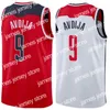 24 Baskı 7 Killian Hayes Jersey 9 Deni Avdija 13 Kira Lewis Jr 50 Cole Anthony Blue White Kırmızı Siyah Basketbol Edition