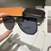 نظارة شمسية مربعة مصممة للنساء ظلال عتيقة القيادة مستقطبة من أشعة الشمس من الذكور الأزياء المعدنية نظارات المعادن مع صندوق 3055