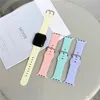 Tiras de silicone para Apple Watch Band Link Link Style Smart Wearable Accessories Series 3 4 5 6 7 SE Iwatch 38 40 41 42 44 45mm