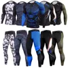 Herren-Trainingsanzüge, Teil-Sets, langärmelig, T-Shirts, Hosen, Herren, Fitness-Strumpfhosen, Kompression, schnell trocknend, Jogginghosen, Trainings-Leggings, Workout-Hose