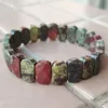 Strand Beaded Strands Fashion Jewelry Jaspe Bloodstone Rhyolite Women Men Bracelet 1 WB916Beaded