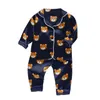 Summer/Springtoddler Baby Boys Girls Pyjamas Set Cartton Bear Printed Satin Silk Tops With Pants Sleepwear Children's Clothing Set