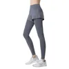 Leggings Yoga Pants Autumn Winter New Womens Clothes Fake Twopiece Trousers Fitness Sports Tight Nude Training NinePoint Pants J4077387
